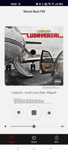 Android application Street Beat FM screenshort