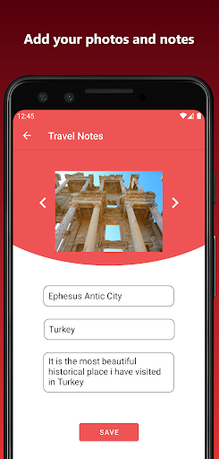 Travel Notes Screen 2