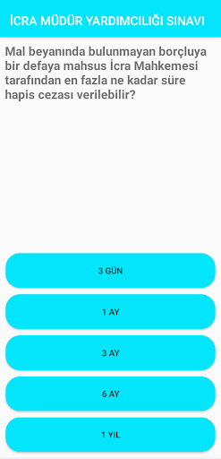 Android application İcra Müdür Yardımcılığı Sınavı screenshort