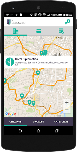 Android application Hotel El Diplomatico screenshort