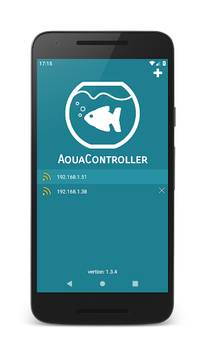 Android application Aqua Controller screenshort
