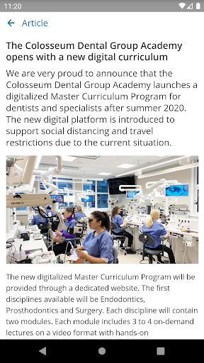 Colosseum Dental Group Hub Screen 3