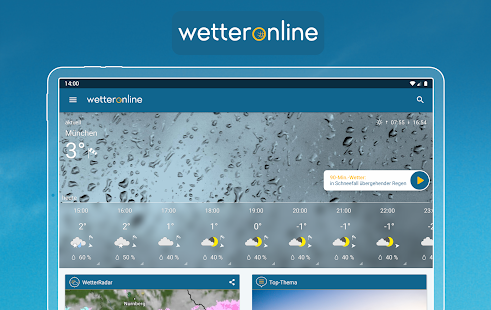 Wetter Online mit Schneehöhen Screenshot
