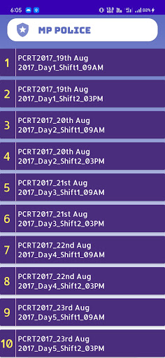 MP Police SI  Constable Exam Paper