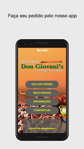 Android application Pizzaria Don Giovani's screenshort
