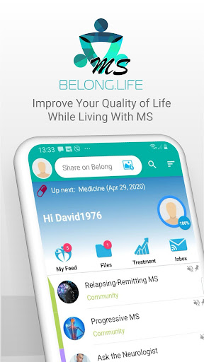 BelongMS Improving life with Multiple Sclerosis screenshot for Android