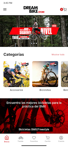 Android application Dream Bike Store screenshort