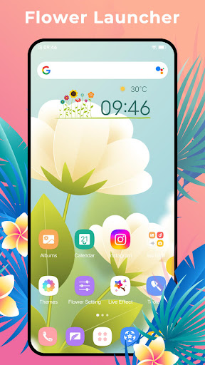 Android application Flower Launcher, beauty themes screenshort