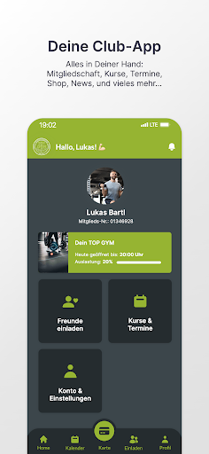 Android application TOPGYM screenshort