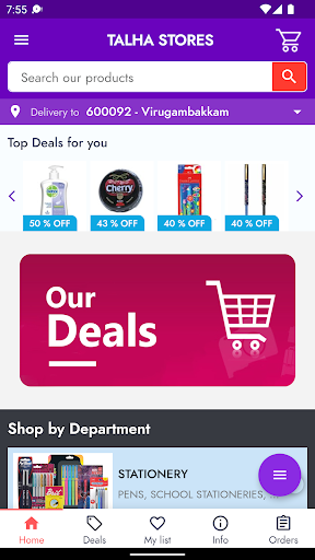 Android application TALHA STORES screenshort
