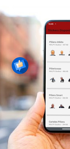 Android application Piñera Stickers para whatsapp screenshort