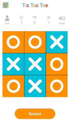 Android application Colorful Tic Tac Toe screenshort