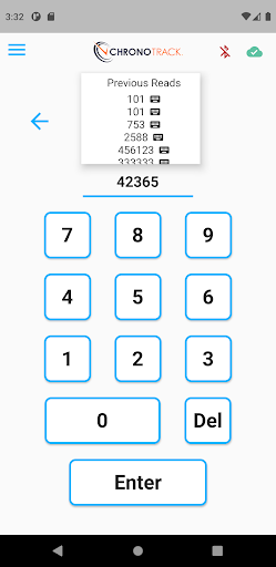 ChronoTrack MobileTrack Screen 2
