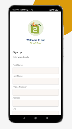 Android application PuntDelivery screenshort