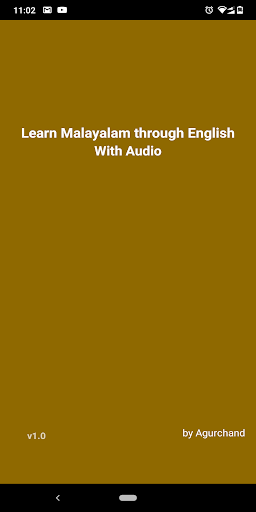 Android application Learn Malayalam via English screenshort