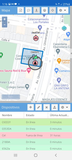 Android application Controlsat screenshort