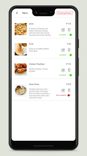Android application ASAP Restaurant screenshort