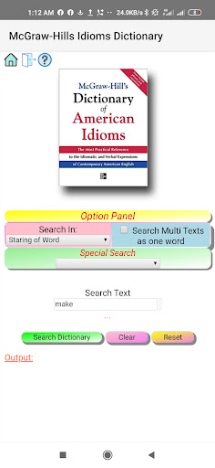McGraw-Hills Idiom Dictionary Screen 2