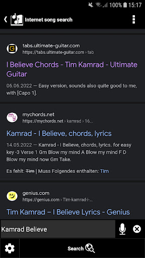 s.mart Song Analyzer (Chords) Screen 2