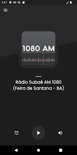 Android application Rádio Subaé AM 1080 screenshort