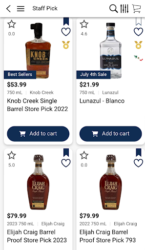 Android application Wollaston Wines and Spirits screenshort