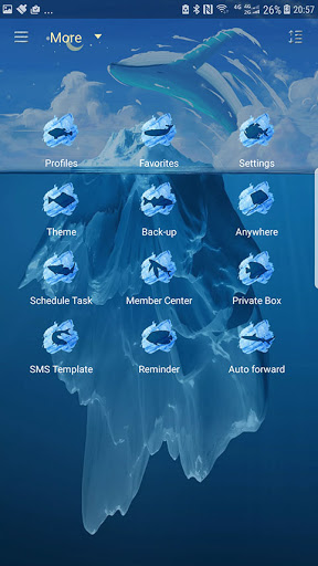 Screenshot of Glaciers skin for Next SMS