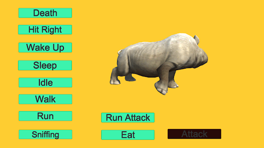Rhinoceros Walk Sleep Anim