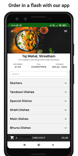 Android application Taj Mahal, Streatham screenshort