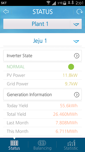KACO CMT for Android Screen 3
