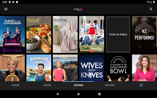 Screenshot of United Fiber TV