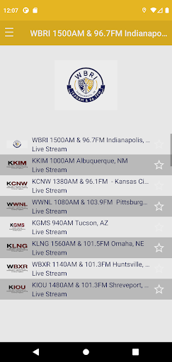 Android application WBRI 1500AM & 96.7FM Radio screenshort