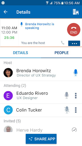 betr™ meetings Screen 2