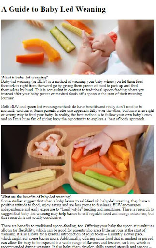 Baby Led Weaning Guide Screen 3