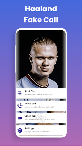 Android application Erling Haaland Fake Call screenshort