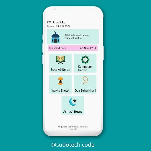 Android application Al-Qur'an & Hadist B.Indonesia screenshort