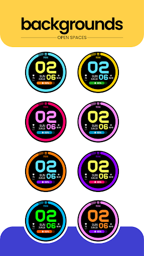 Neon Horizon Watch Face screenshot 4