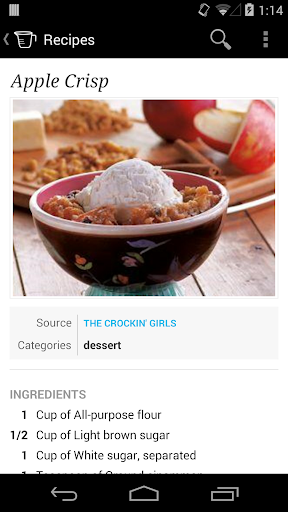 Recipe, Menu & Cooking Planner Screen 2