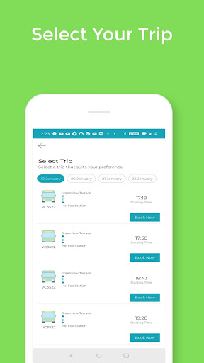 SmartRyde Screen 2