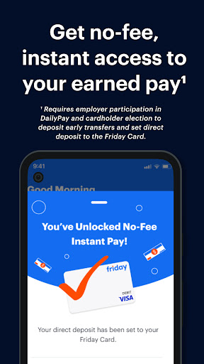 Friday: No-fee, Instant Pay Screen 3