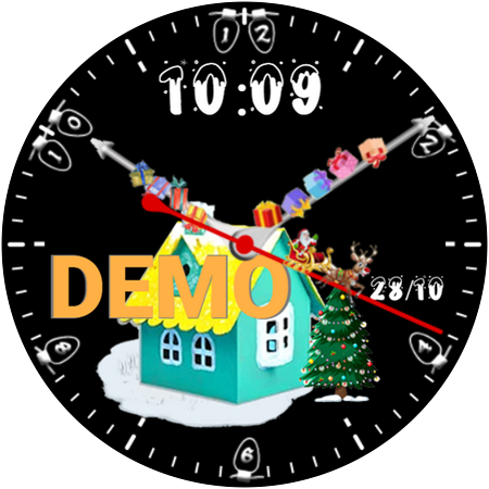 Android application DiF Christmas Watchface Demo screenshort