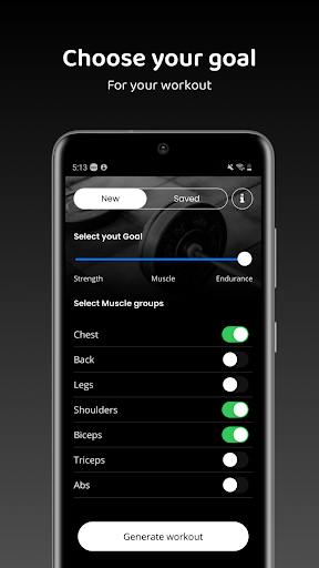 Android application Tony's Gym Workout screenshort