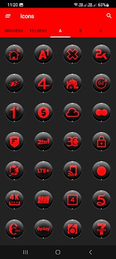 Dx Black Red Icon Pack