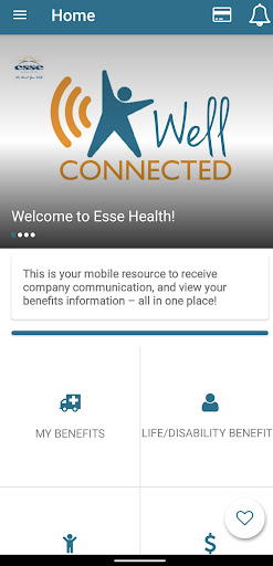 Android application Well Connected - Esse Health screenshort