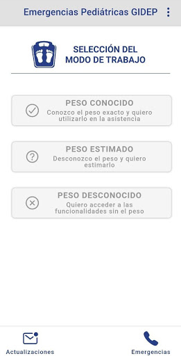 Android application Urgencias Pediatria GIDEP-WEST screenshort