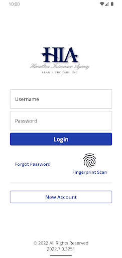 Android application Hamilton Insurance Online screenshort