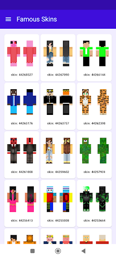 Android application Skins for Minecraft PE screenshort