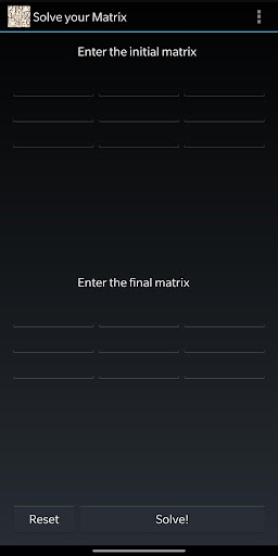 Android application Solve Your Matrix screenshort