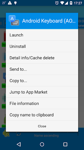 App Manager-copy/backup/send Screen 3