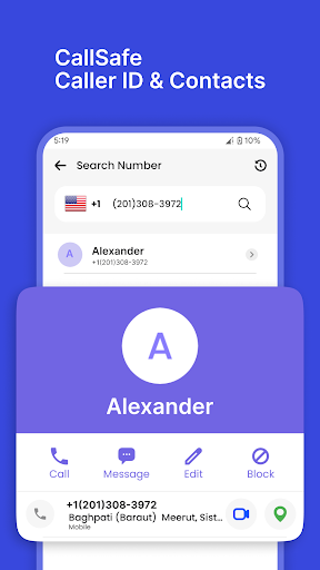 Android application CallSafe: Caller ID & Contacts screenshort