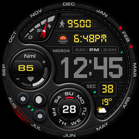 MD304 Digital watch face screenshot 23